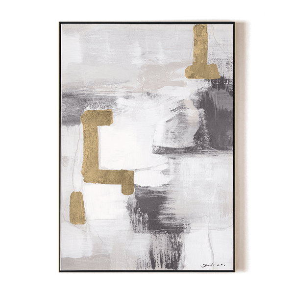 Morning Mist - Abstract Painting with Gold Accents#M6888 Painting artwepaint 