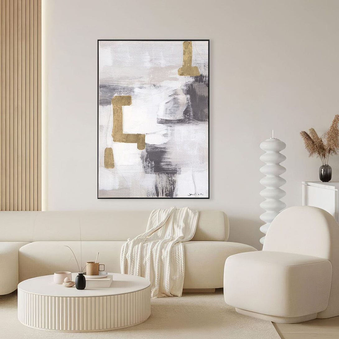Morning Mist - Abstract Painting with Gold Accents#M6888 Painting artwepaint 