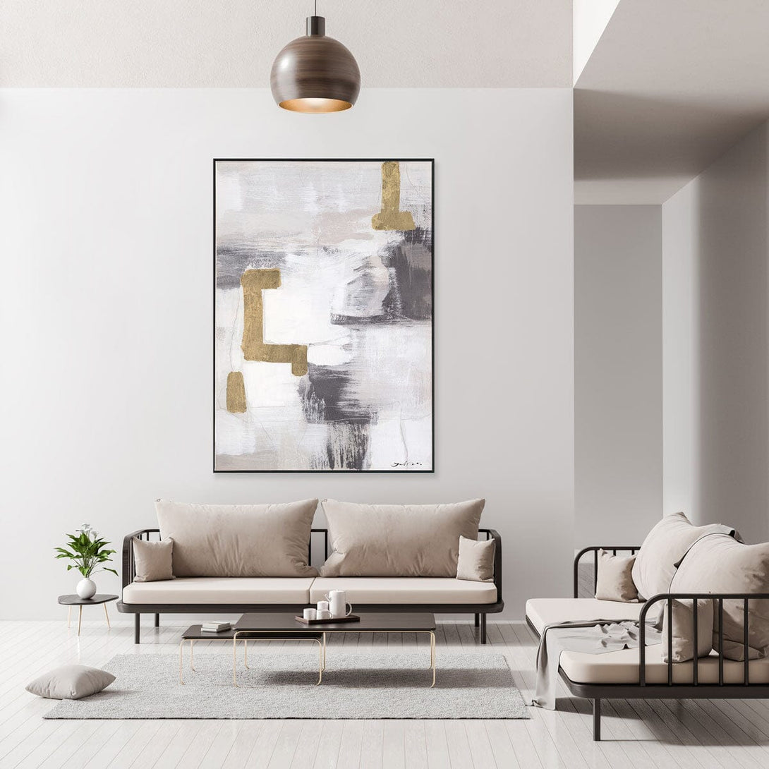 Morning Mist - Abstract Painting with Gold Accents#M6888 Painting artwepaint 