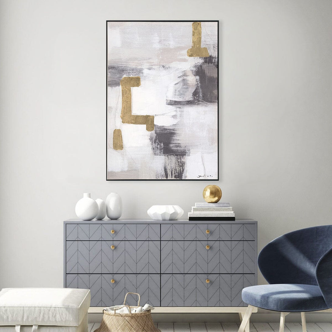 Morning Mist - Abstract Painting with Gold Accents#M6888 Painting artwepaint 