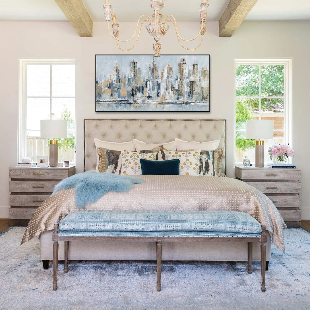 Mystic Skyline - Modern Abstract City#M0595 Painting artwepaint 