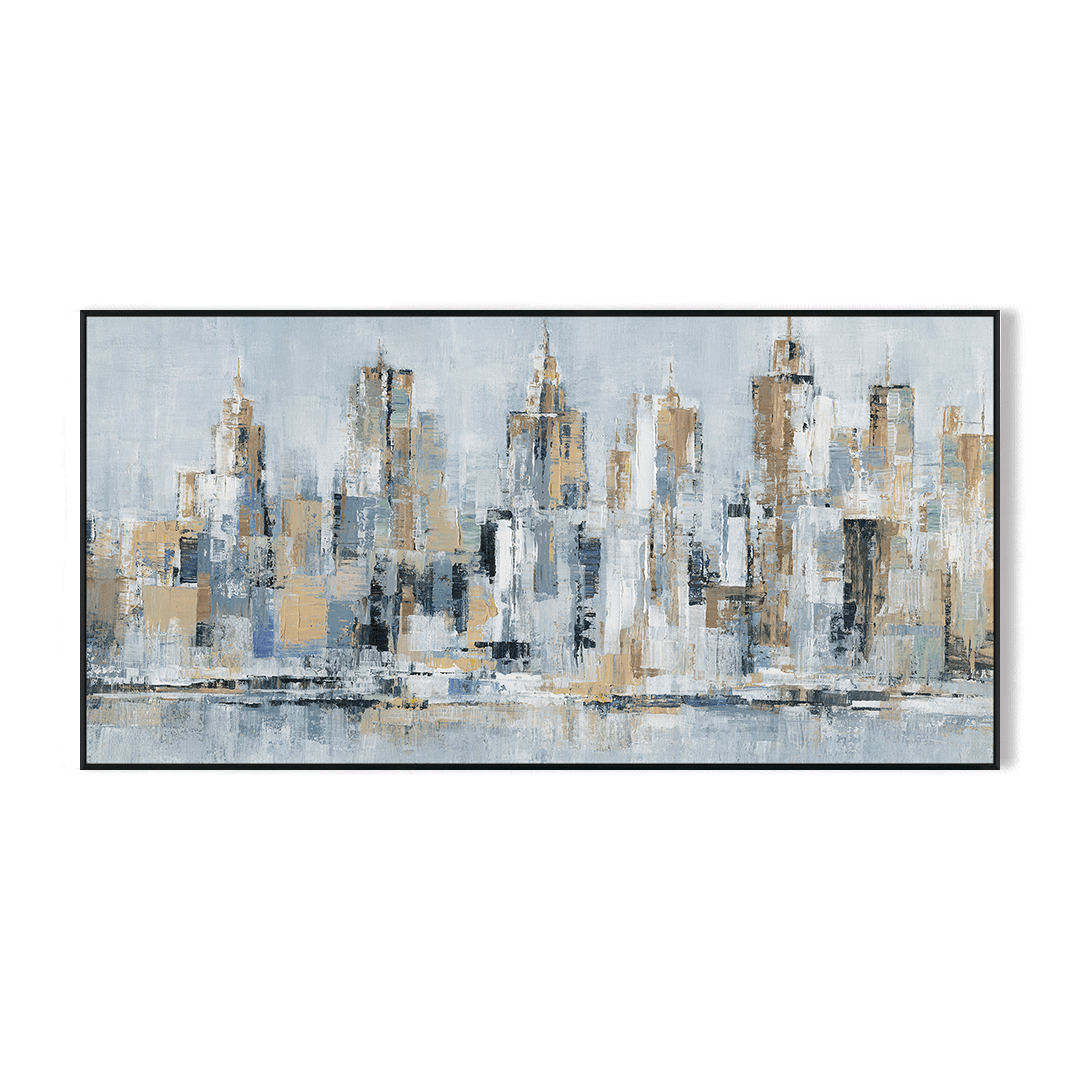 Mystic Skyline - Modern Abstract City#M0595 Painting artwepaint 