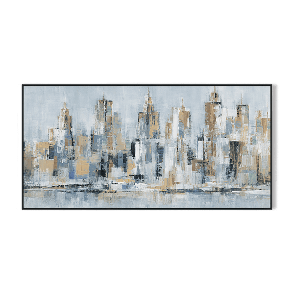 Mystic Skyline - Modern Abstract City#M0595 Painting artwepaint 