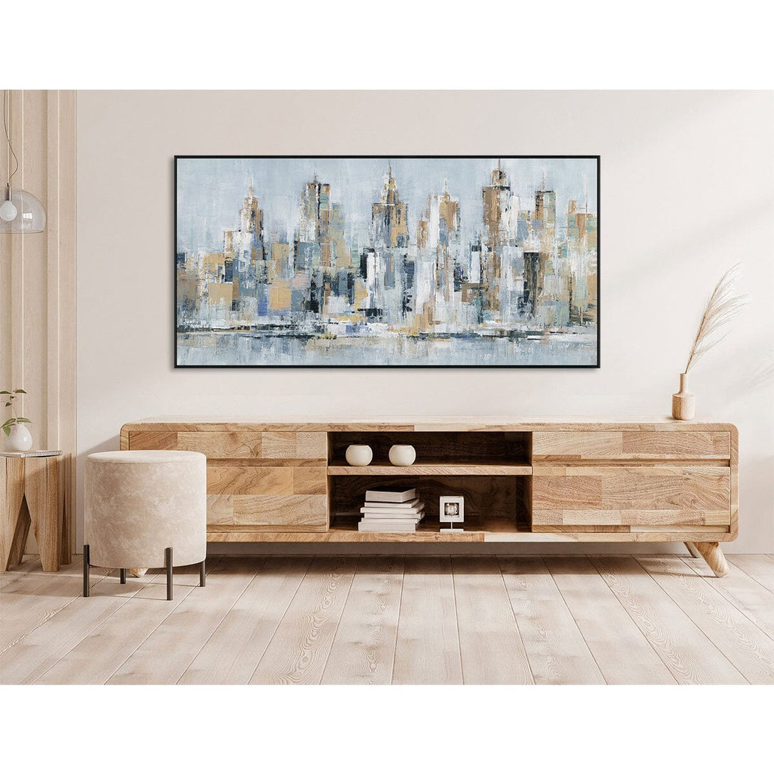 Mystic Skyline - Modern Abstract City#M0595 Painting artwepaint 