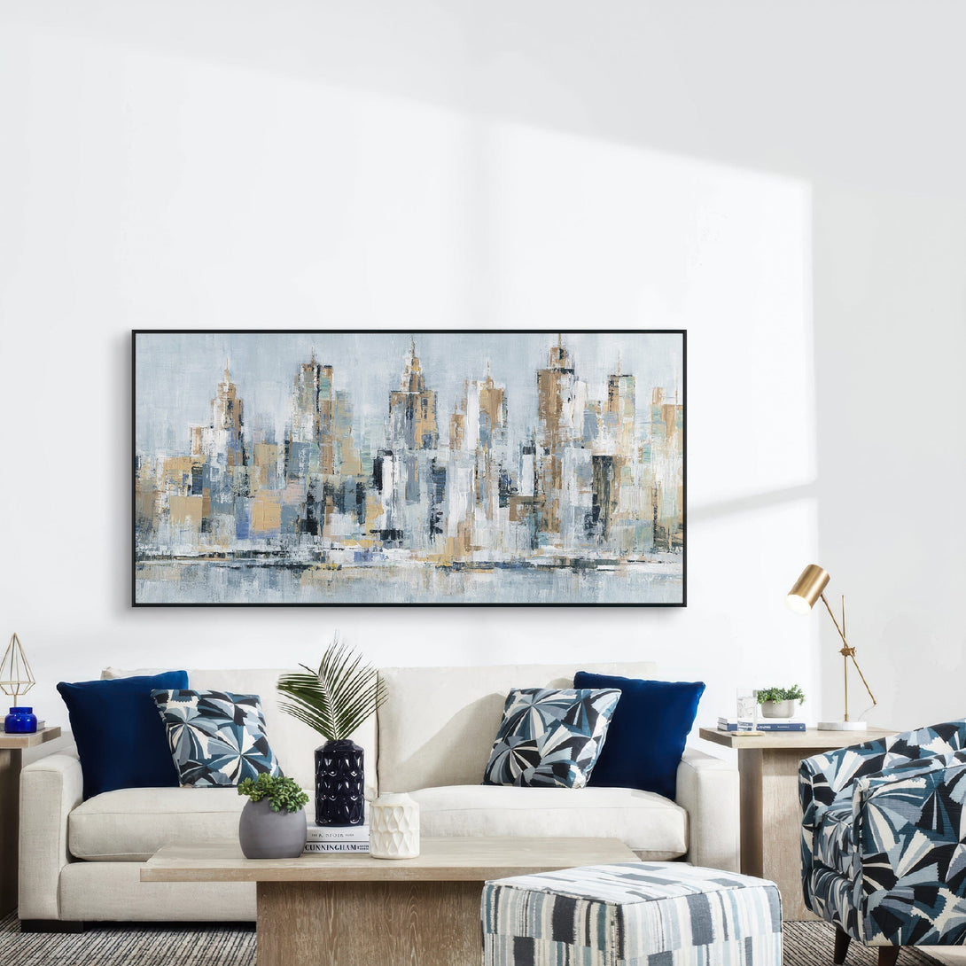 Mystic Skyline - Modern Abstract City#M0595 Painting artwepaint 