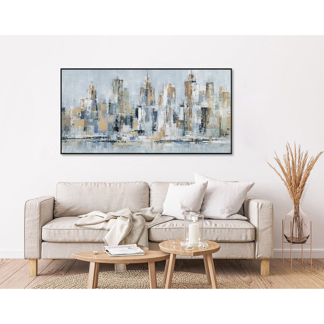 Mystic Skyline - Modern Abstract City#M0595 Painting artwepaint 