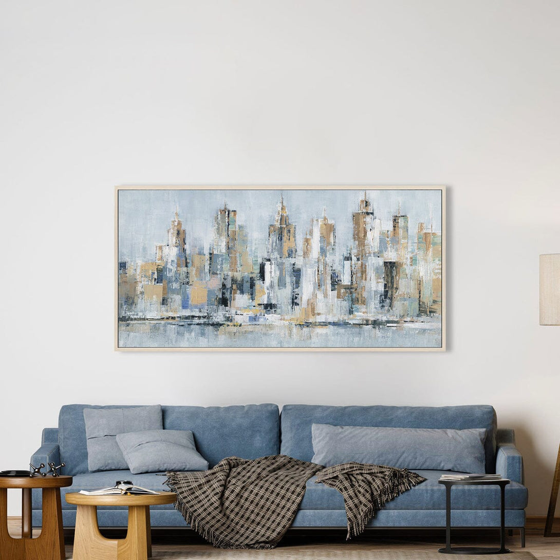 Mystic Skyline - Modern Abstract City#M0595 Painting artwepaint 