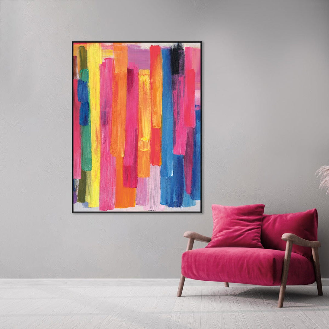 Neon Falls-Vertical Color Abstract Painting #P2649 Painting artwepaint 
