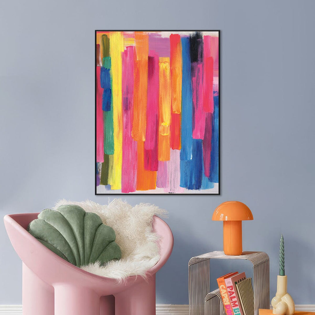 Neon Falls-Vertical Color Abstract Painting #P2649 Painting artwepaint 