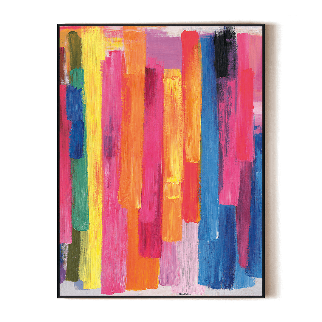 Neon Falls-Vertical Color Abstract Painting #P2649 Painting artwepaint 
