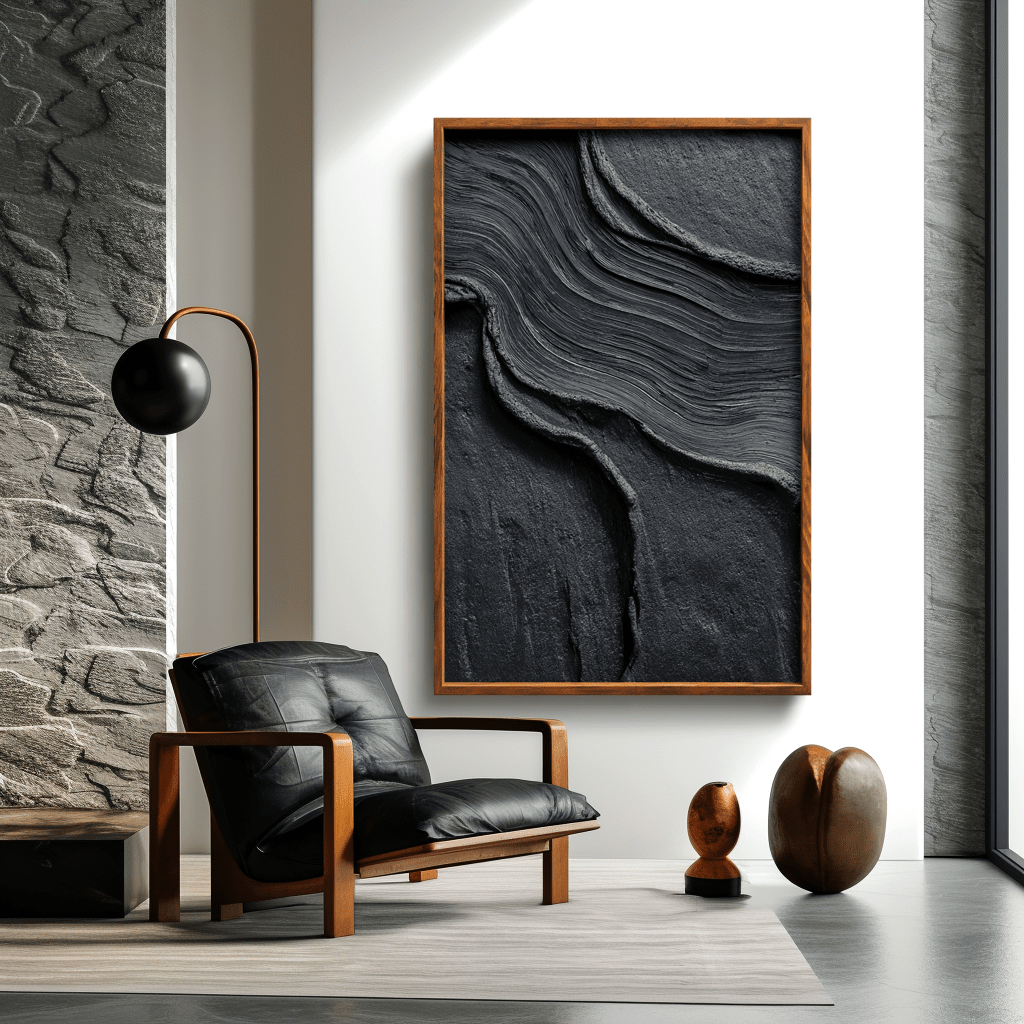 Obsidian Flow – Dark Textured Wall Art #awp67 Painting artwepaint 