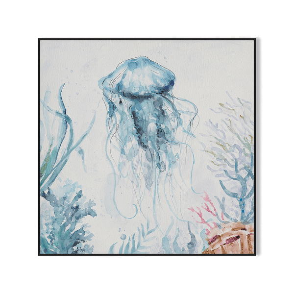Ocean Blue Grace - Jellyfish Watercolor #M3570 Painting artwepaint 