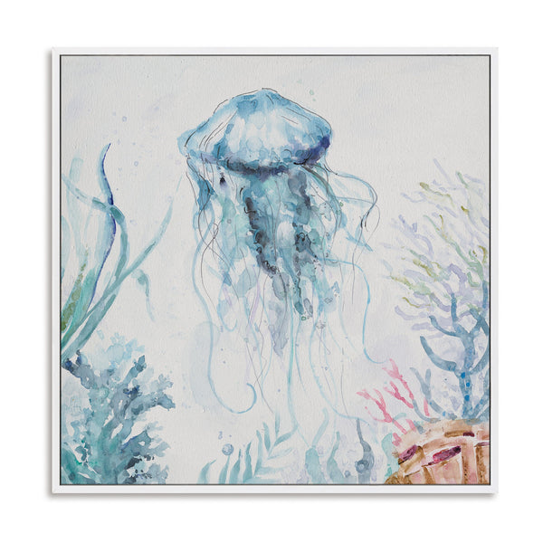 Ocean Blue Grace - Jellyfish Watercolor #M3570 Painting artwepaint 