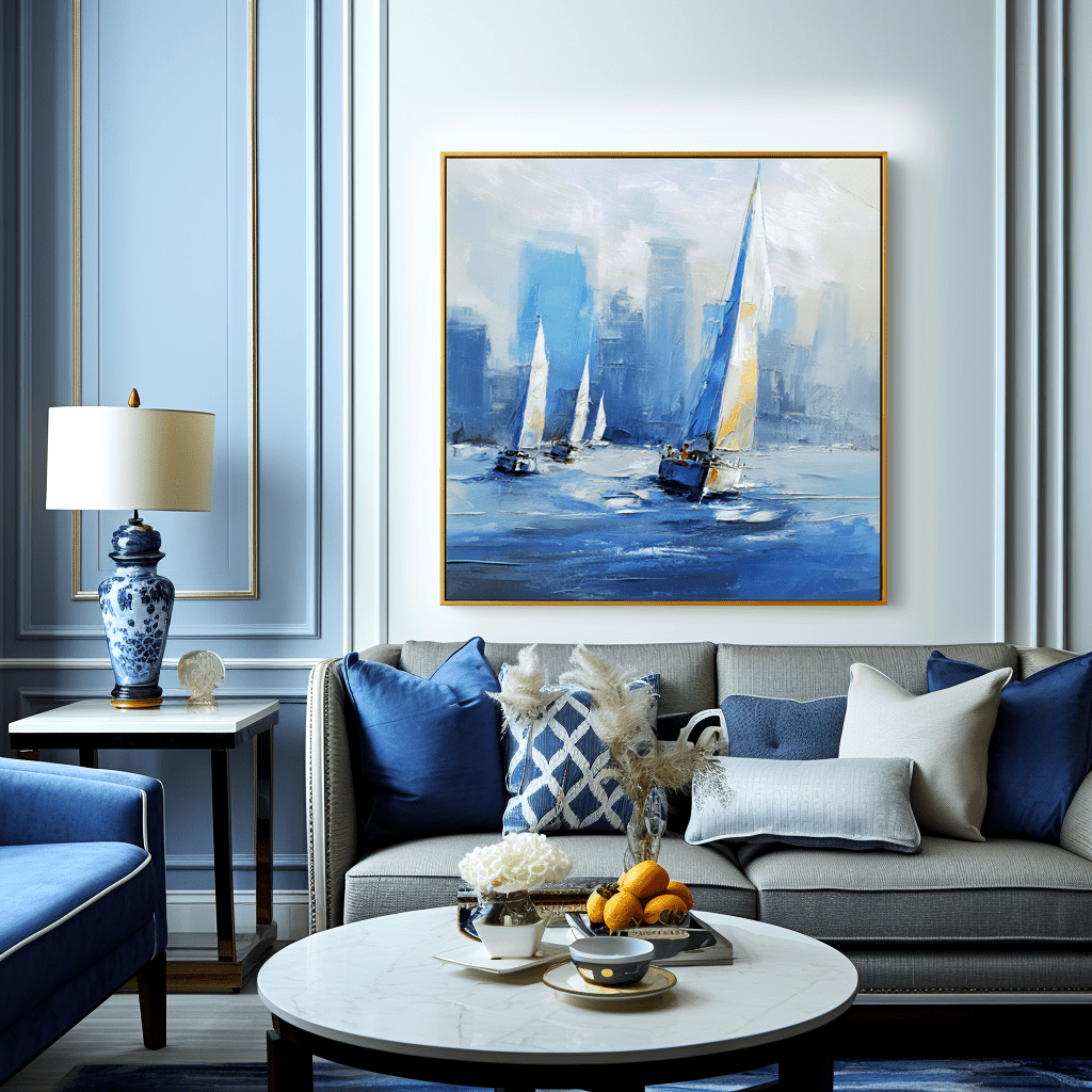 Ocean Drive – Blue Motion Sailboat Painting #awp64 Painting artwepaint 