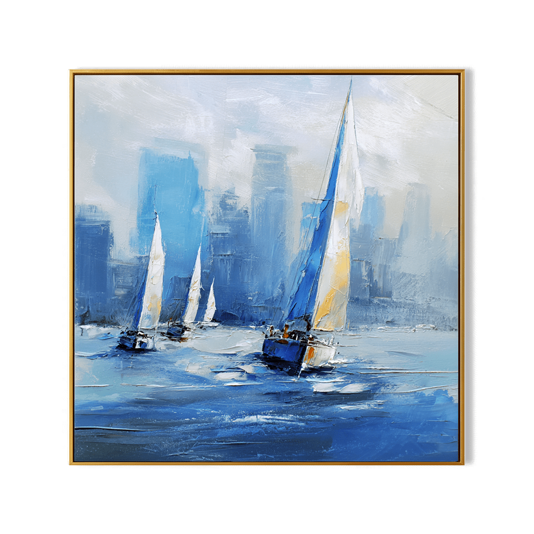 Ocean Drive – Blue Motion Sailboat Painting #awp64 Painting artwepaint 