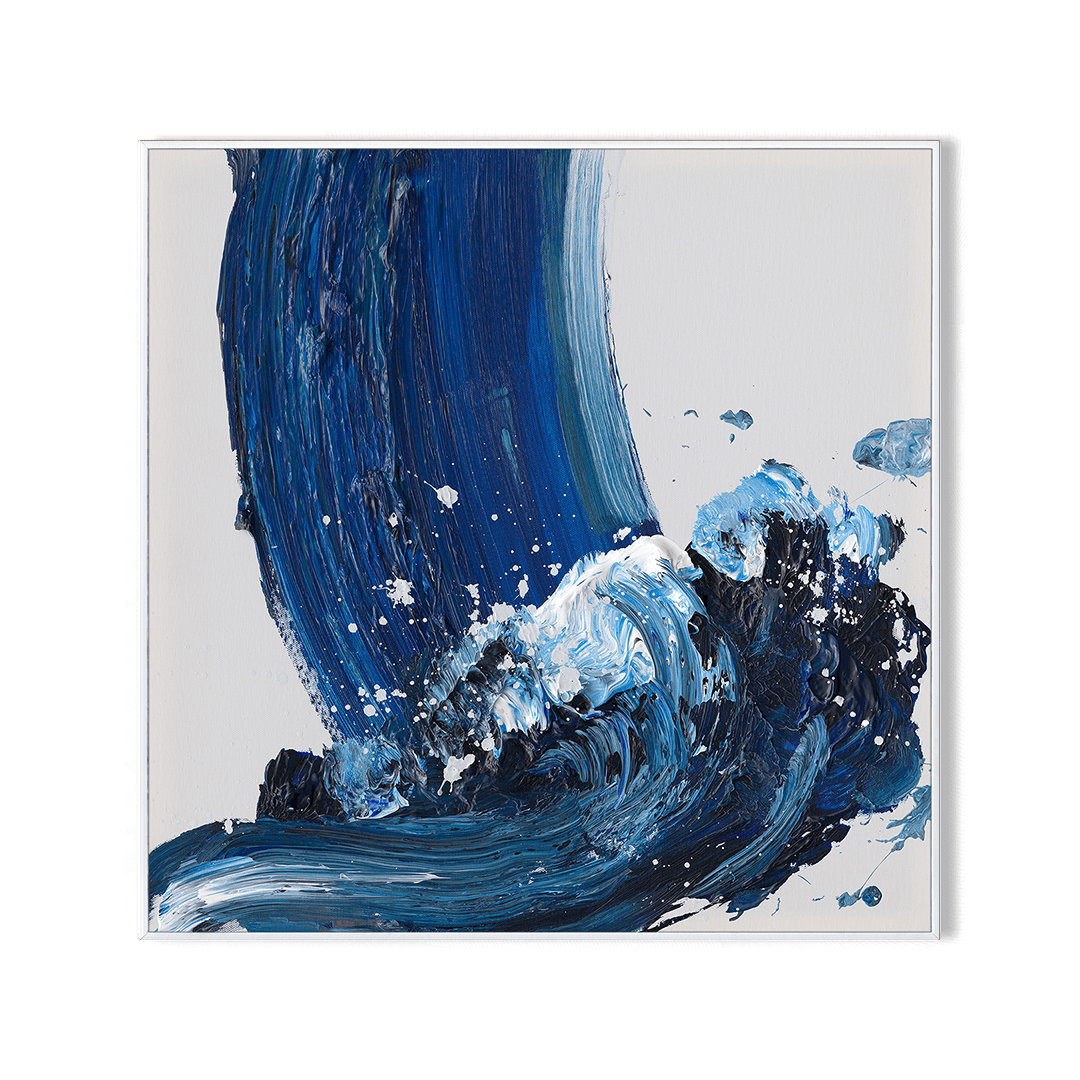 Ocean Rhythm - Blue Abstract Wave Painting#L5889 Painting artwepaint 
