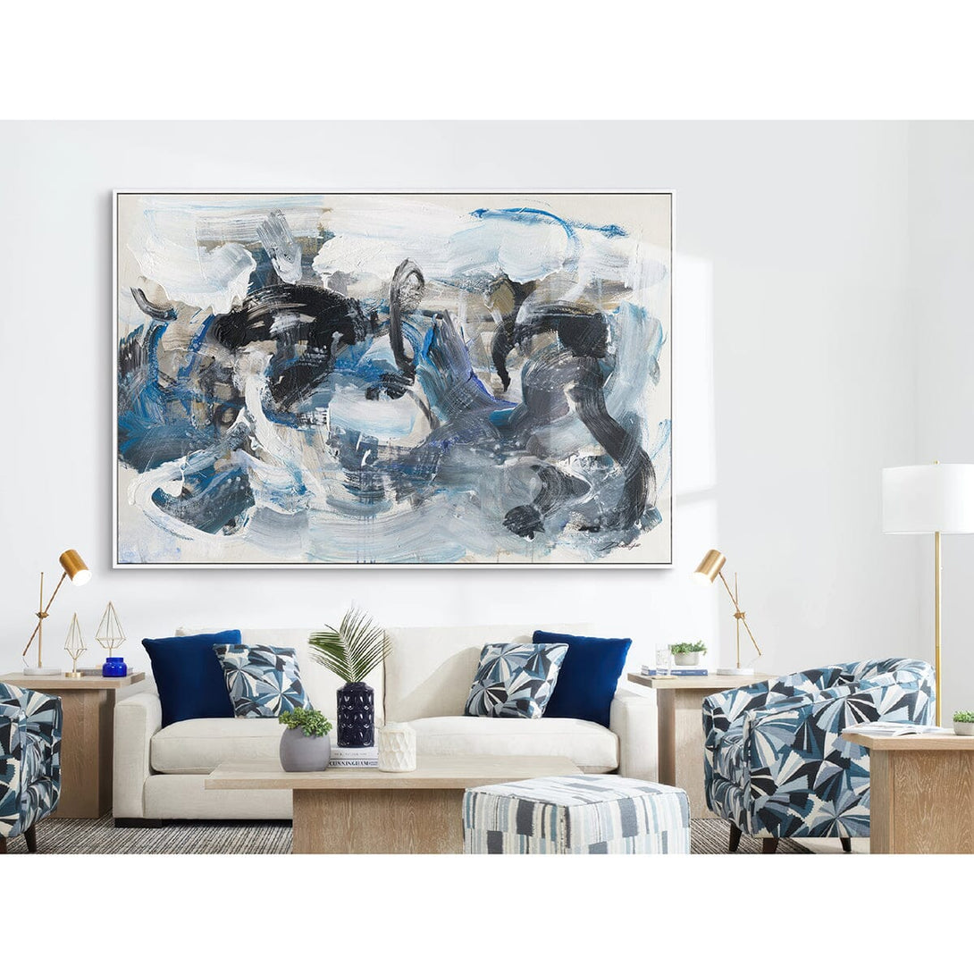 Ocean Rhythm - Blue Grey Abstract Painting #M5663 Painting artwepaint 