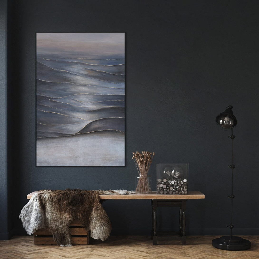 Ocean Rhythm - Blue & Grey Abstract Seascape#M0704 Painting artwepaint 