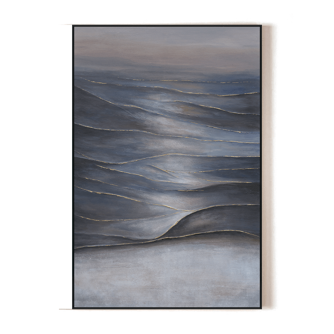 Ocean Rhythm - Blue & Grey Abstract Seascape#M0704 Painting artwepaint 