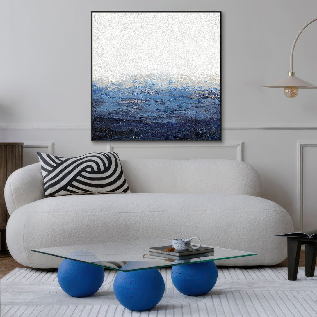 Ocean Veil-Blue Textured Abstract #I9885 Painting artwepaint 