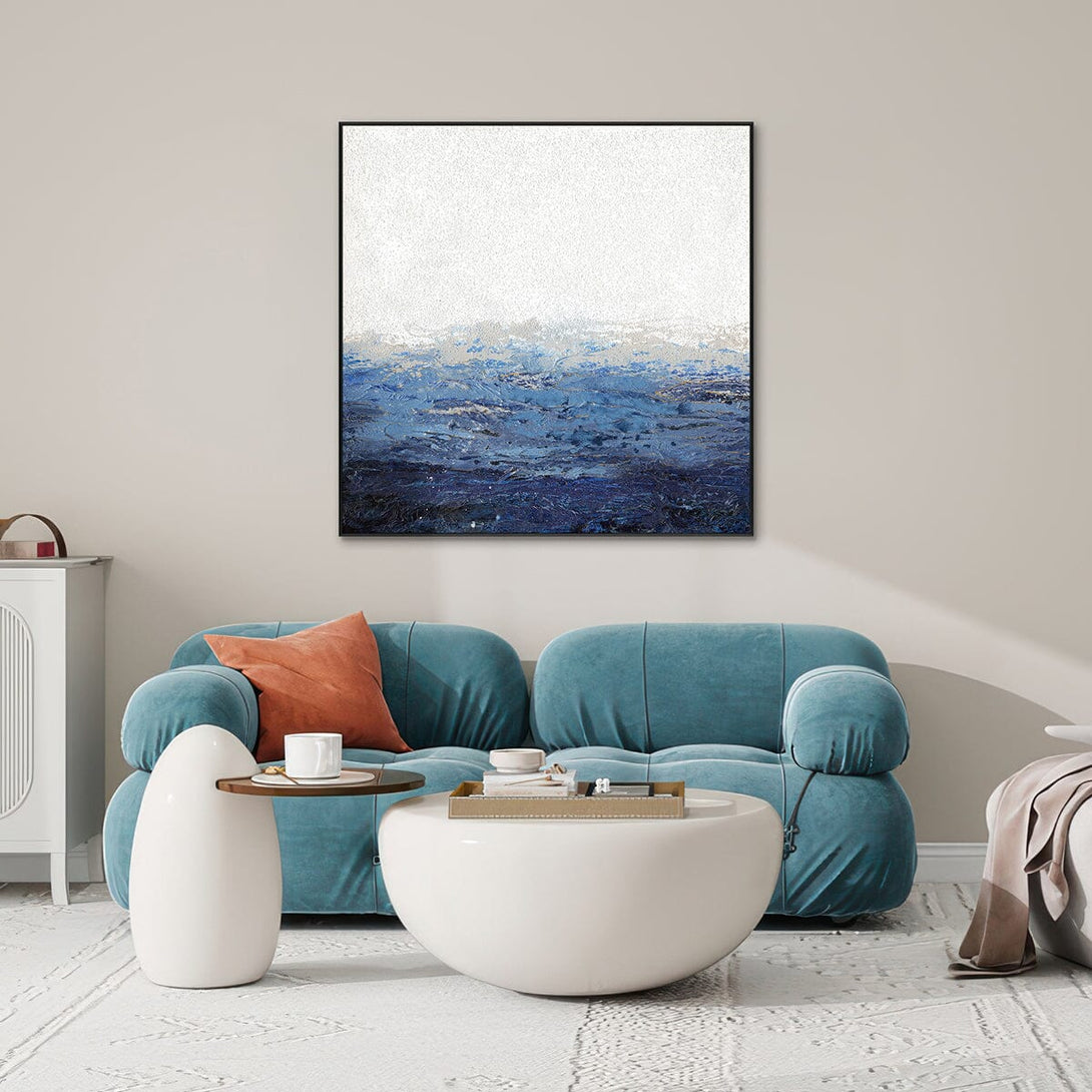 Ocean Veil-Blue Textured Abstract #I9885 Painting artwepaint 