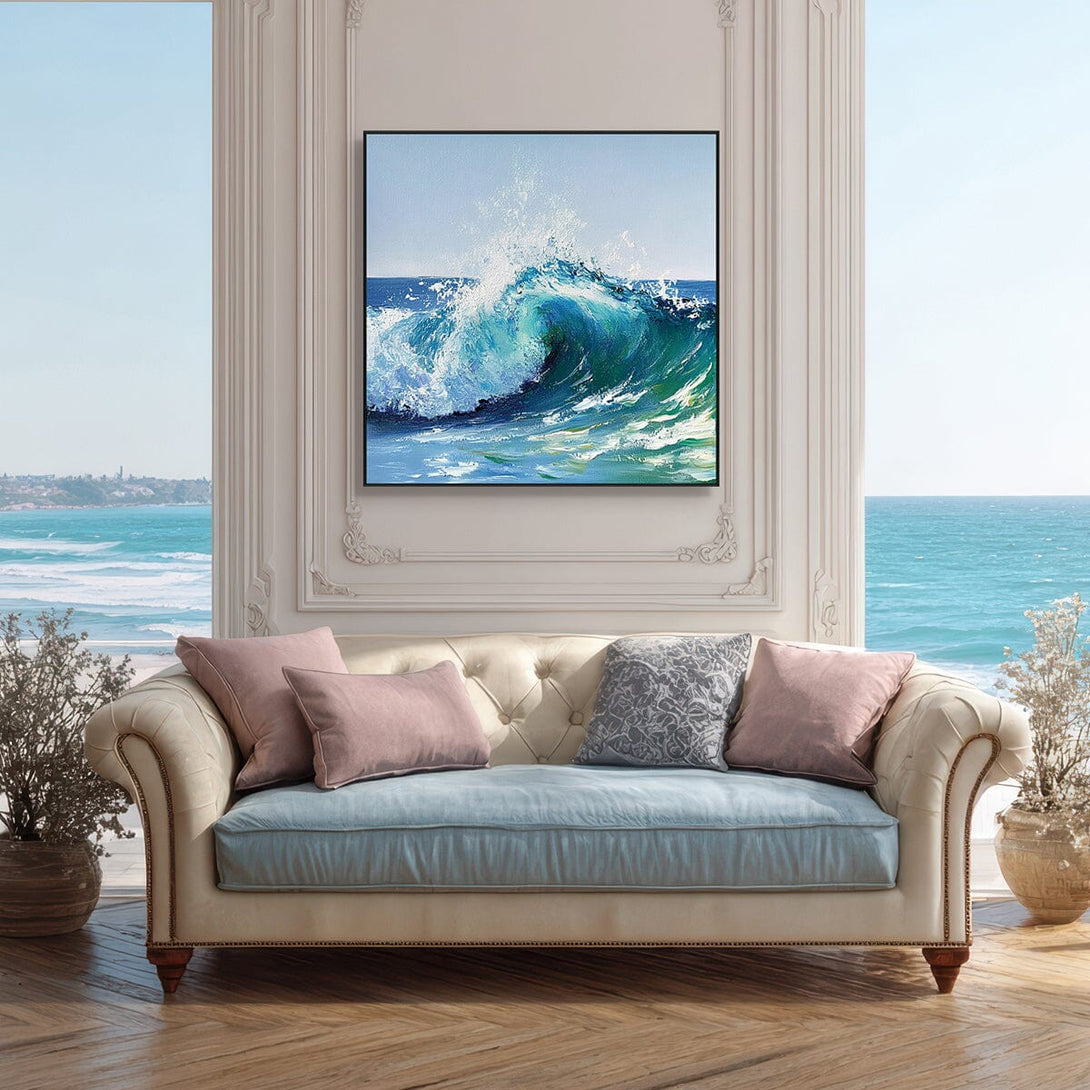 Ocean Wave Surge - Dynamic Seascape Oil Painting #wave(1) Painting artwepaint 