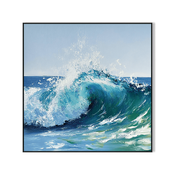 Ocean Wave Surge - Dynamic Seascape Oil Painting #wave(1) Painting artwepaint 