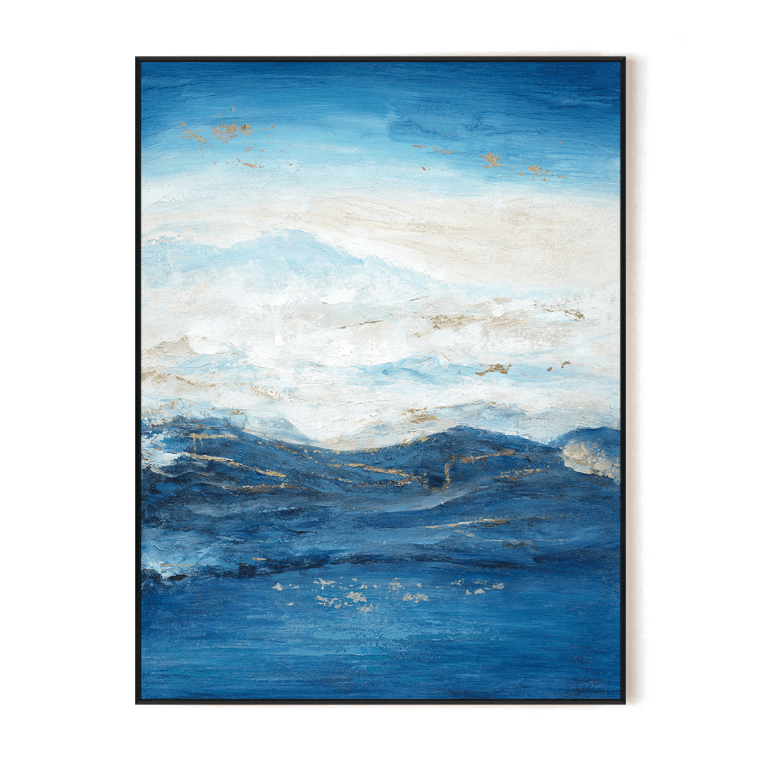 Ocean Whisper-Blue Abstract Landscape #H8498 Painting artwepaint 