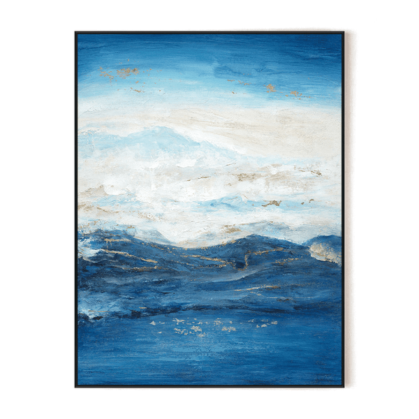 Ocean Whisper-Blue Abstract Landscape #H8498 Painting artwepaint 