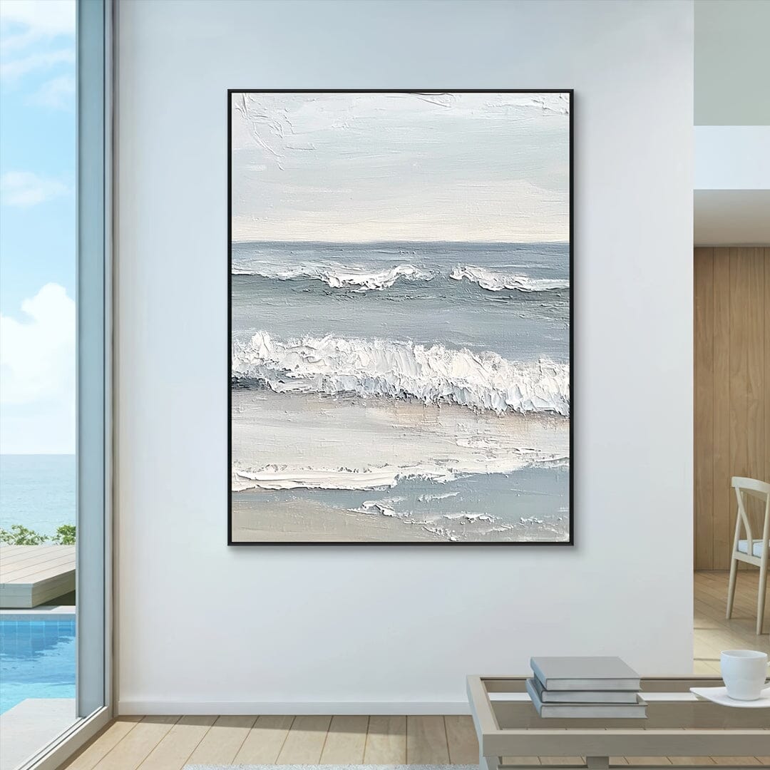 Ocean Whisper – Textured Waves Painting#RCK7(77) Painting artwepaint 