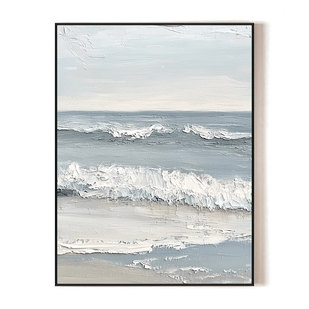 Ocean Whisper – Textured Waves Painting#RCK7(77) Painting artwepaint 