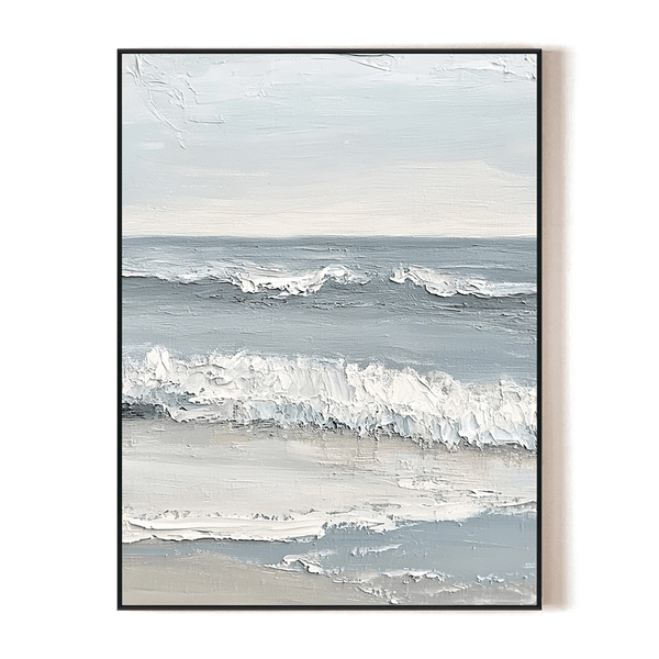 Ocean Whisper – Textured Waves Painting#RCK7(77) Painting artwepaint 