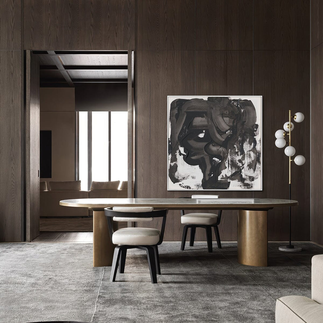 Onyx Pulse-Abstract Black and White Art #M5515 Painting artwepaint 