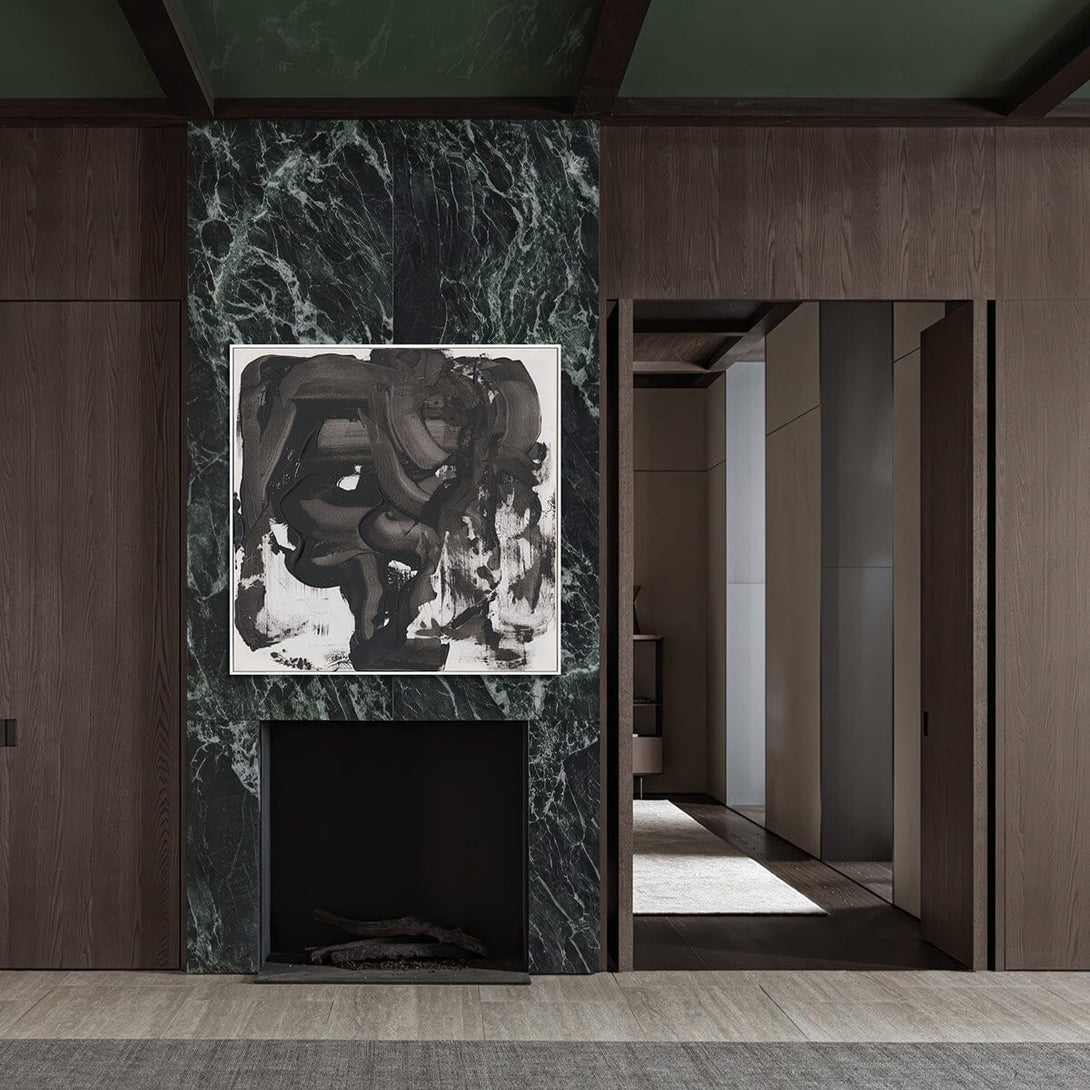 Onyx Pulse-Abstract Black and White Art #M5515 Painting artwepaint 