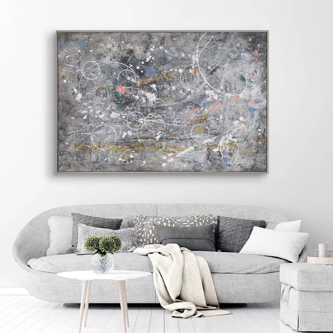 Orbital Dreams - Grey Abstract Art Painting#M0705 Painting artwepaint 