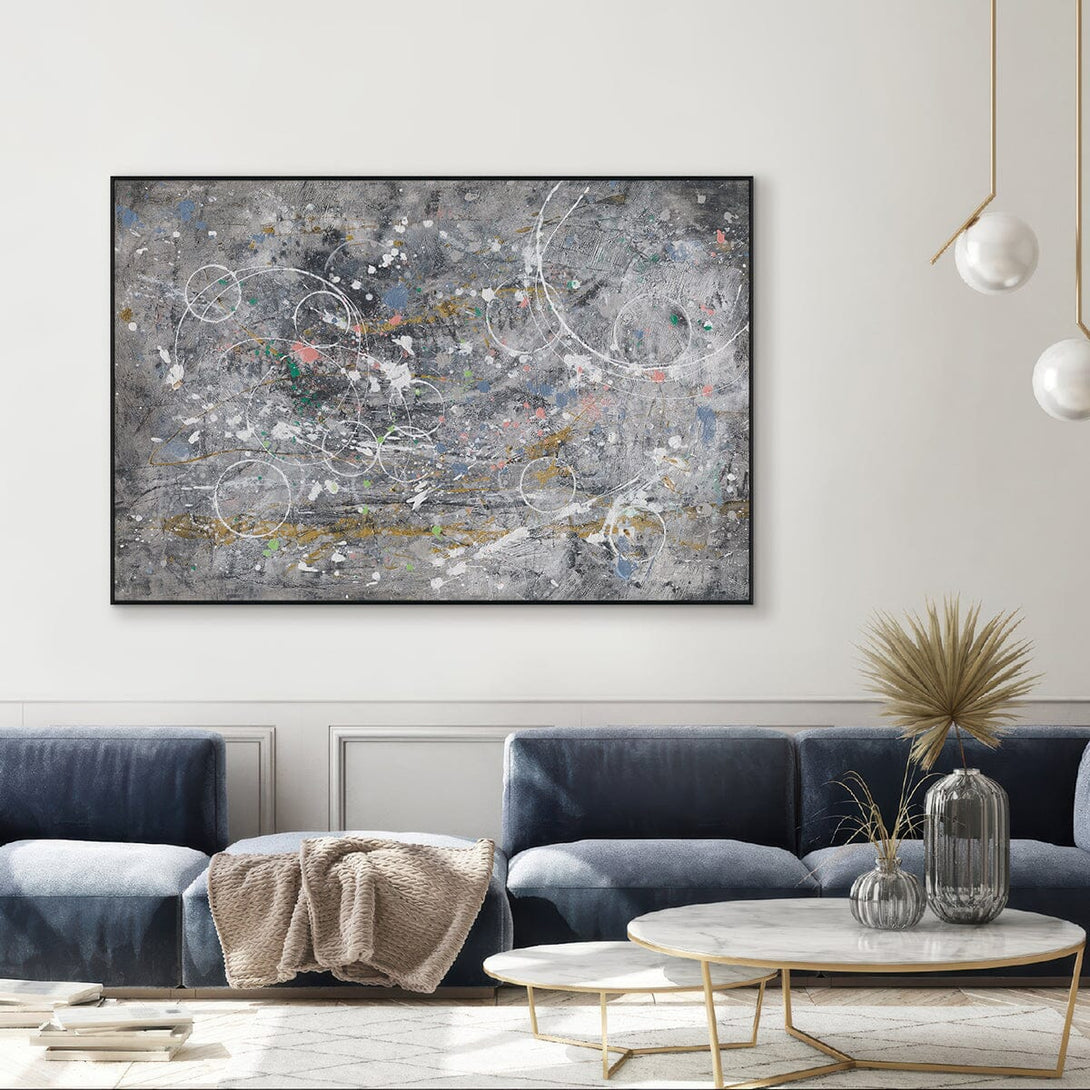 Orbital Dreams - Grey Abstract Art Painting#M0705 Painting artwepaint 