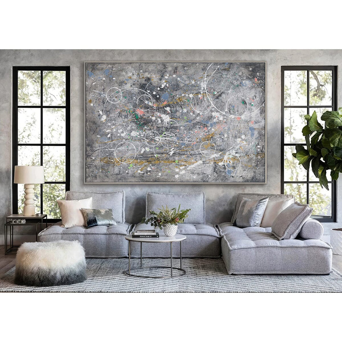 Orbital Dreams - Grey Abstract Art Painting#M0705 Painting artwepaint 