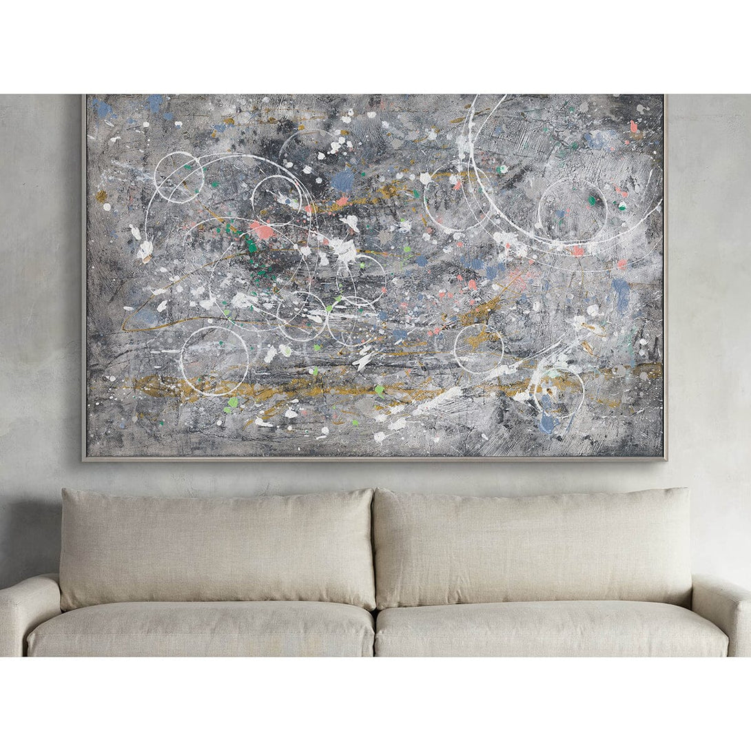 Orbital Dreams - Grey Abstract Art Painting#M0705 Painting artwepaint 