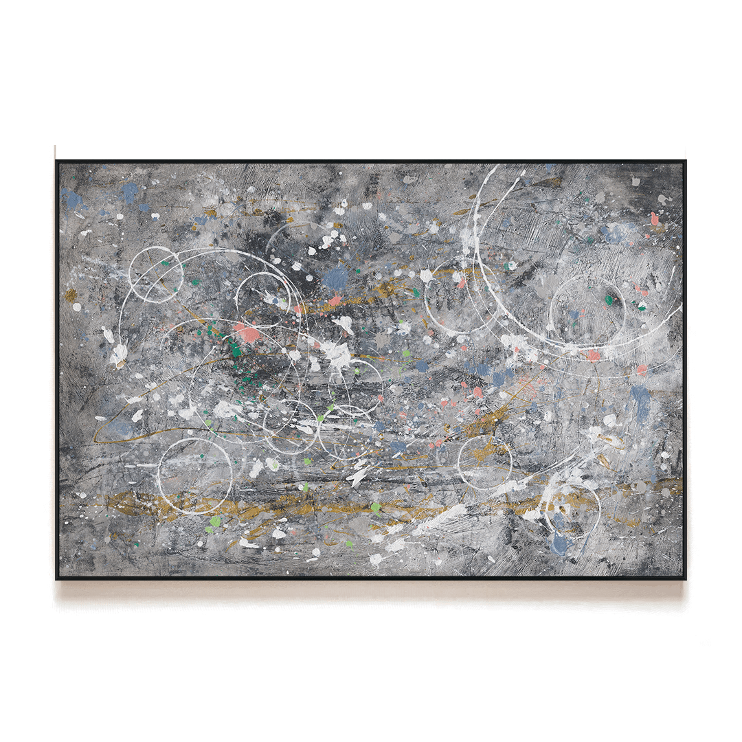Orbital Dreams - Grey Abstract Art Painting#M0705 Painting artwepaint 