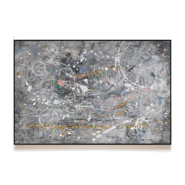 Orbital Dreams - Grey Abstract Art Painting#M0705 Painting artwepaint 