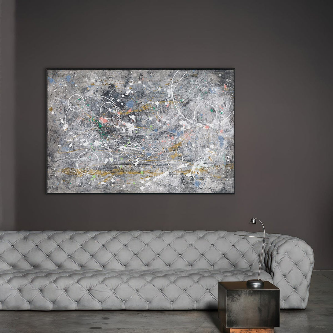 Orbital Dreams - Grey Abstract Art Painting#M0705 Painting artwepaint 