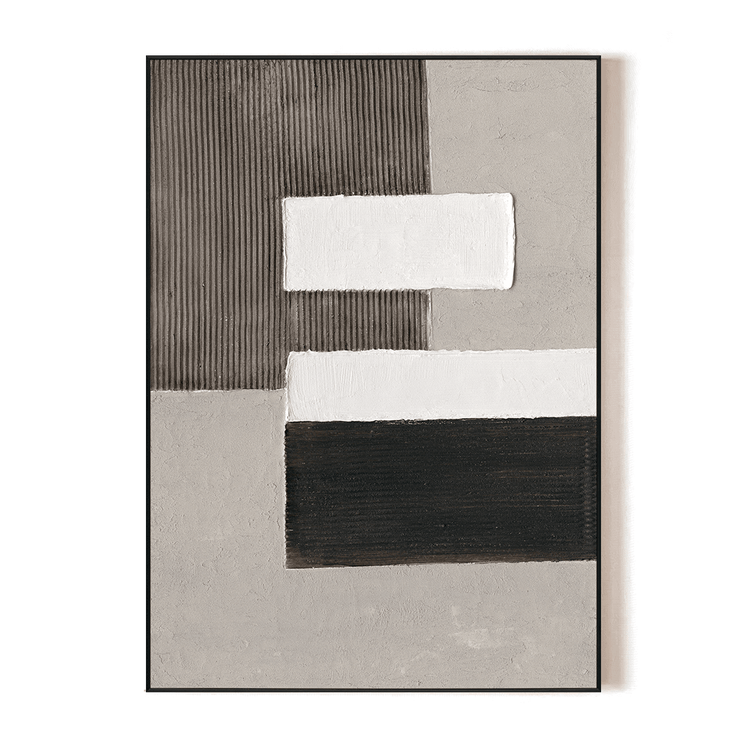 Orderly Forms - Grey Black White Geometric Texture#M2569 Painting artwepaint 