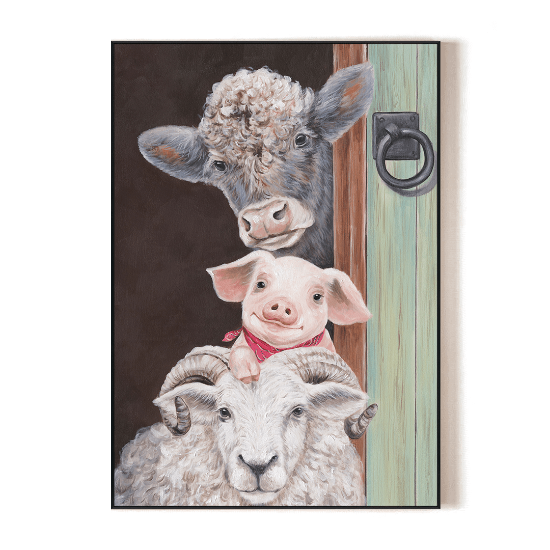 Pastoral Joy - Farm Trio Painting#L4644 Painting artwepaint 