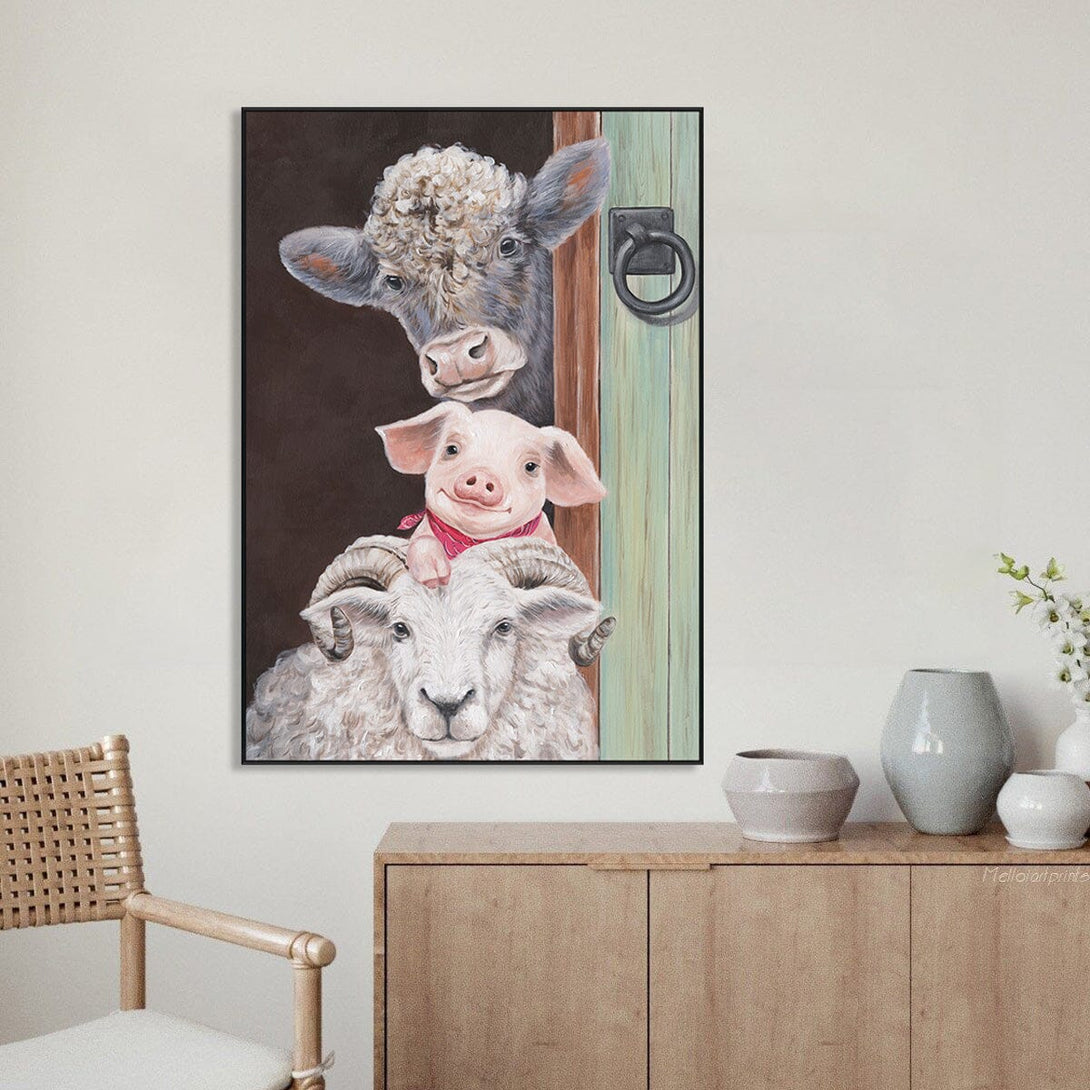 Pastoral Joy - Farm Trio Painting#L4644 Painting artwepaint 