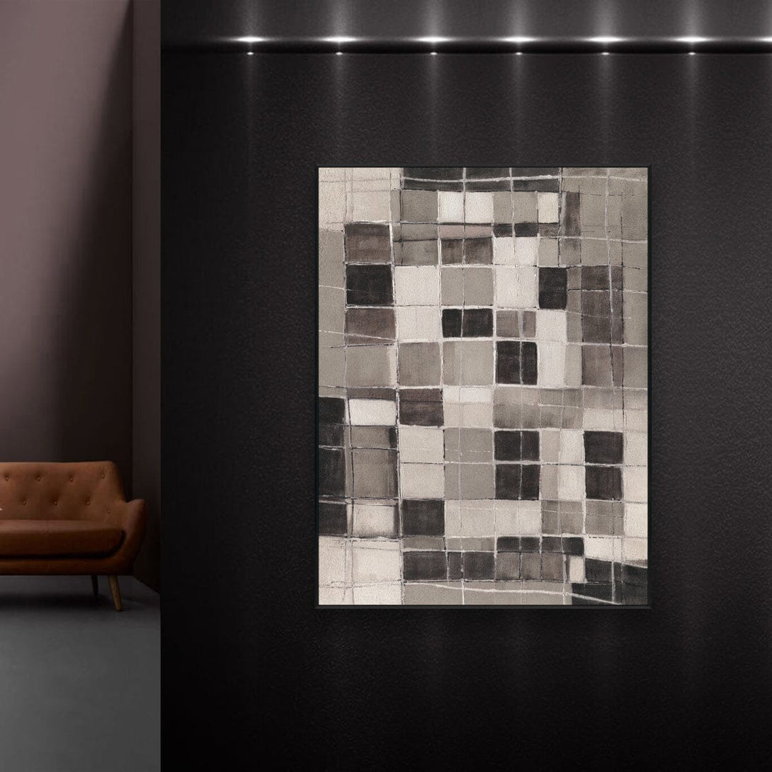 Pixel Grid-Neutral Abstract Painting #P4507 Painting artwepaint 