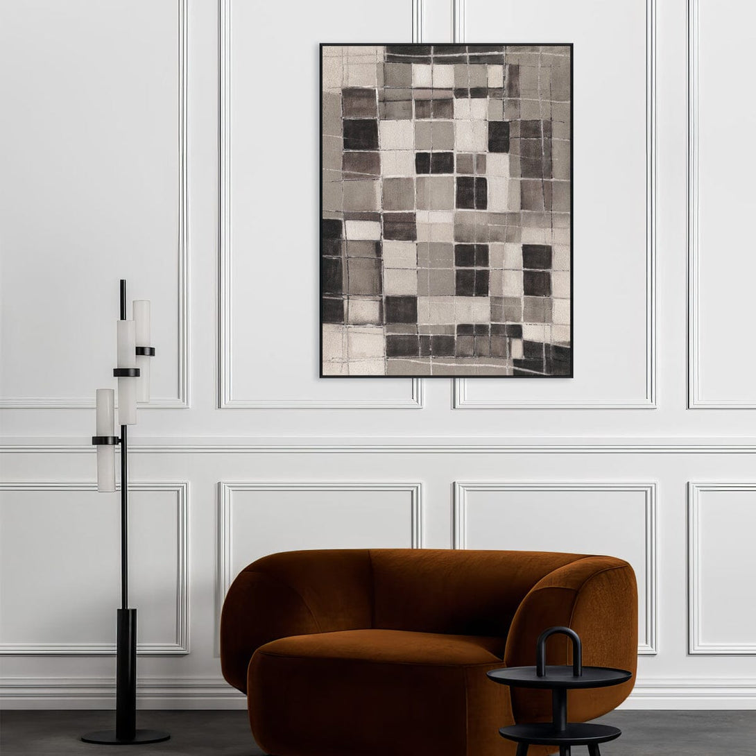 Pixel Grid-Neutral Abstract Painting #P4507 Painting artwepaint 