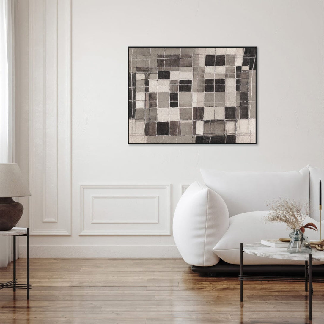 Pixel Grid-Neutral Abstract Painting #P4507 Painting artwepaint 