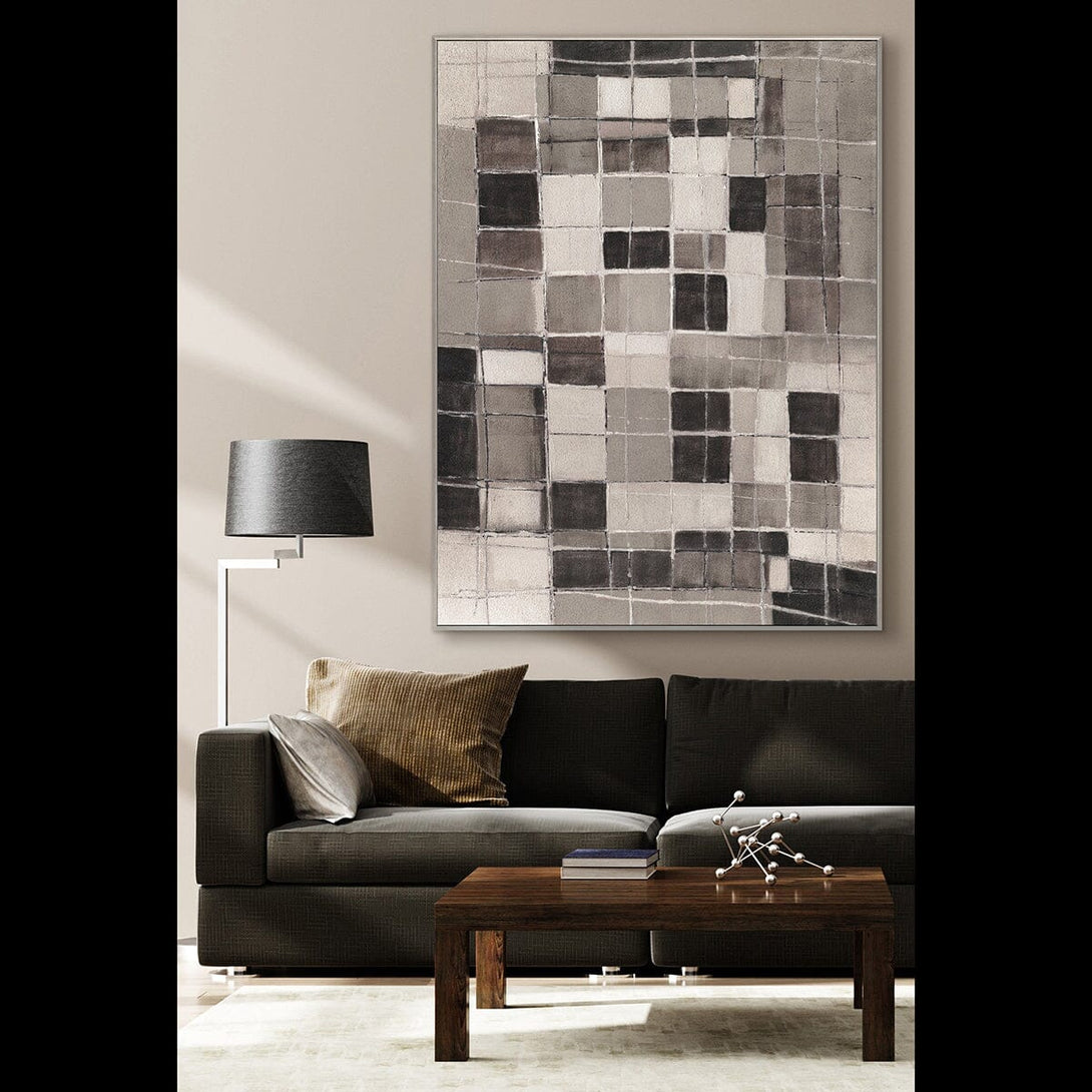 Pixel Grid-Neutral Abstract Painting #P4507 Painting artwepaint 