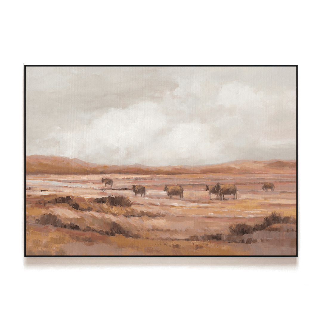 Prairie Horizon - Grazing Herd Painting#L4541 Painting artwepaint 