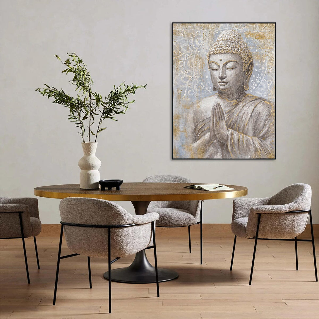 Prayer Serenity - Buddha Gold Leaf Painting #L0634 Painting artwepaint 